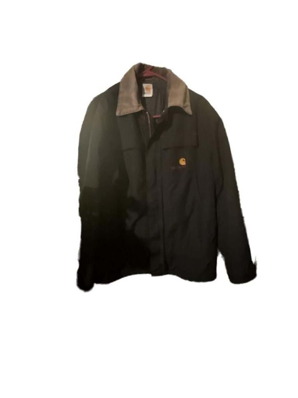 Vintage Carhartt Arctic Traditional Jacket Quilt Lined Front Logo Black